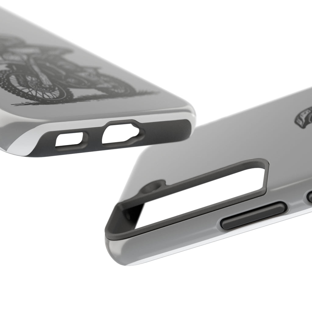 Grey Dirtbike Tough Phone Case
