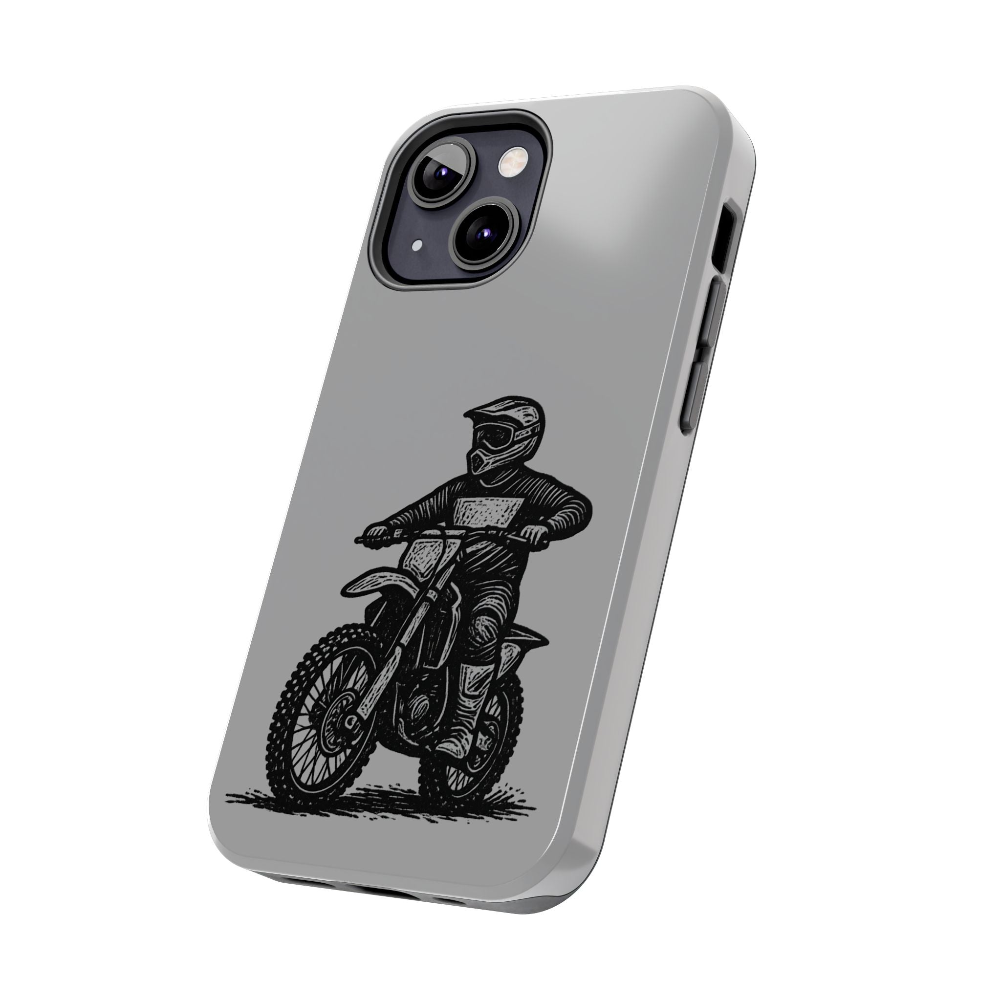 Grey Dirtbike Tough Phone Case