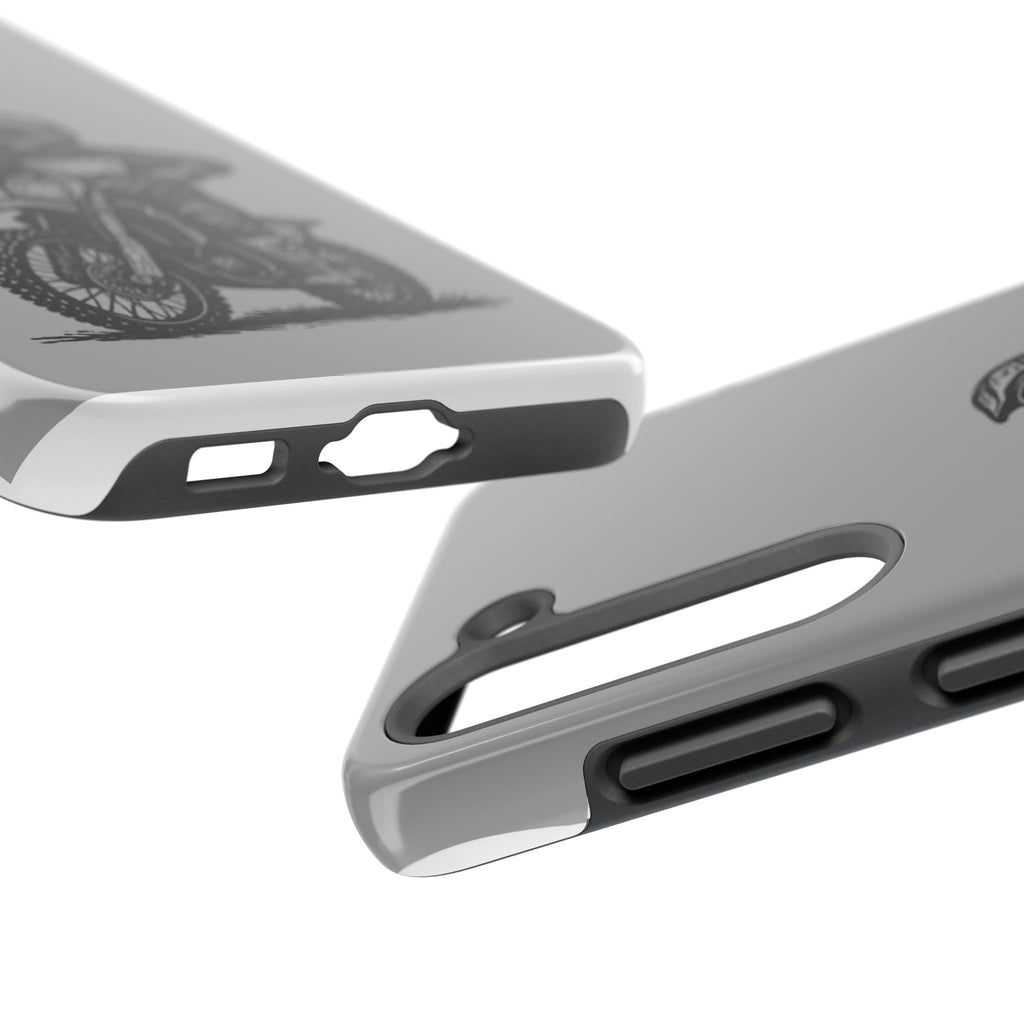 Grey Dirtbike Tough Phone Case