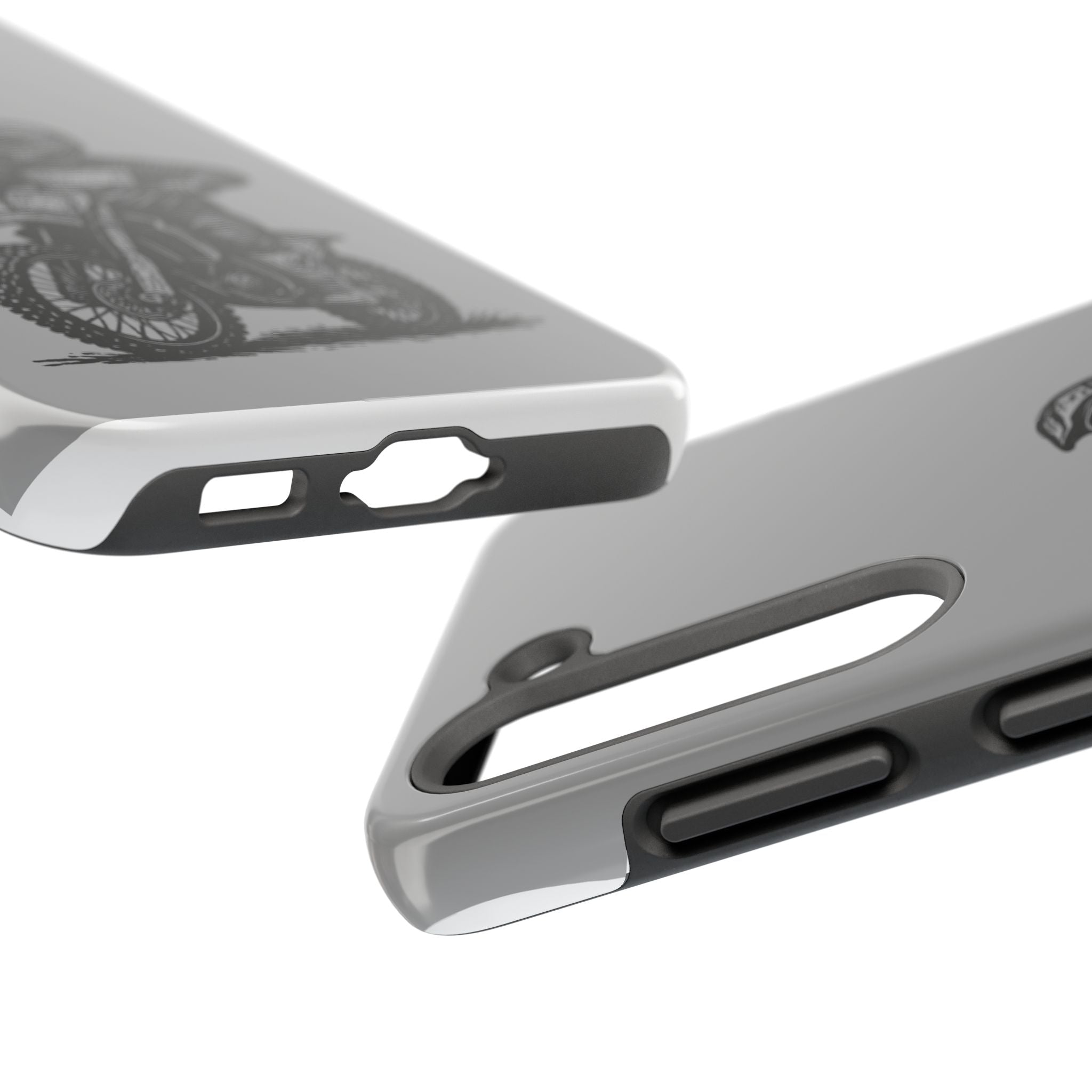 Grey Dirtbike Tough Phone Case