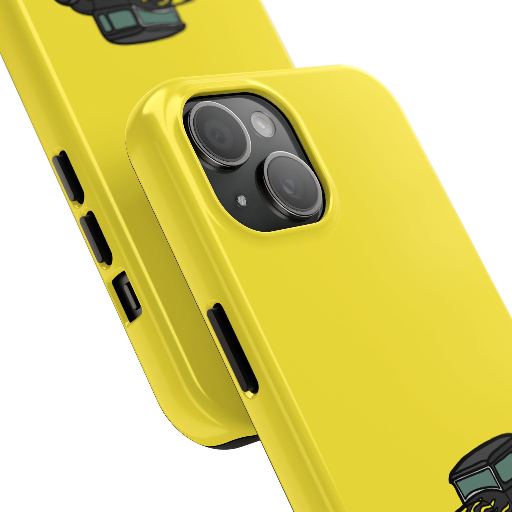 Yellow Classic Car Phone Case — Retro Vintage Auto Protective Cover
