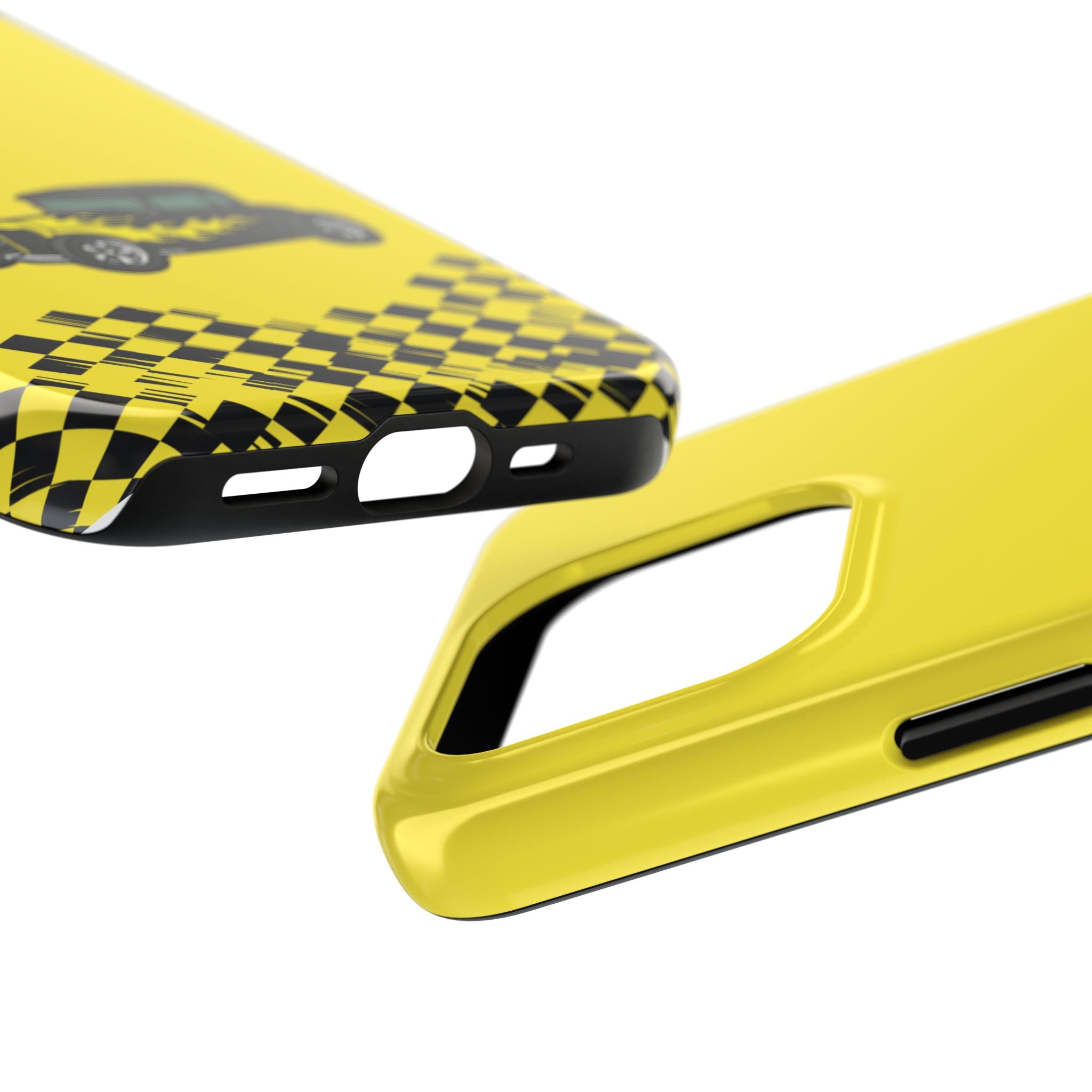 Yellow Classic Car Phone Case — Retro Vintage Auto Protective Cover