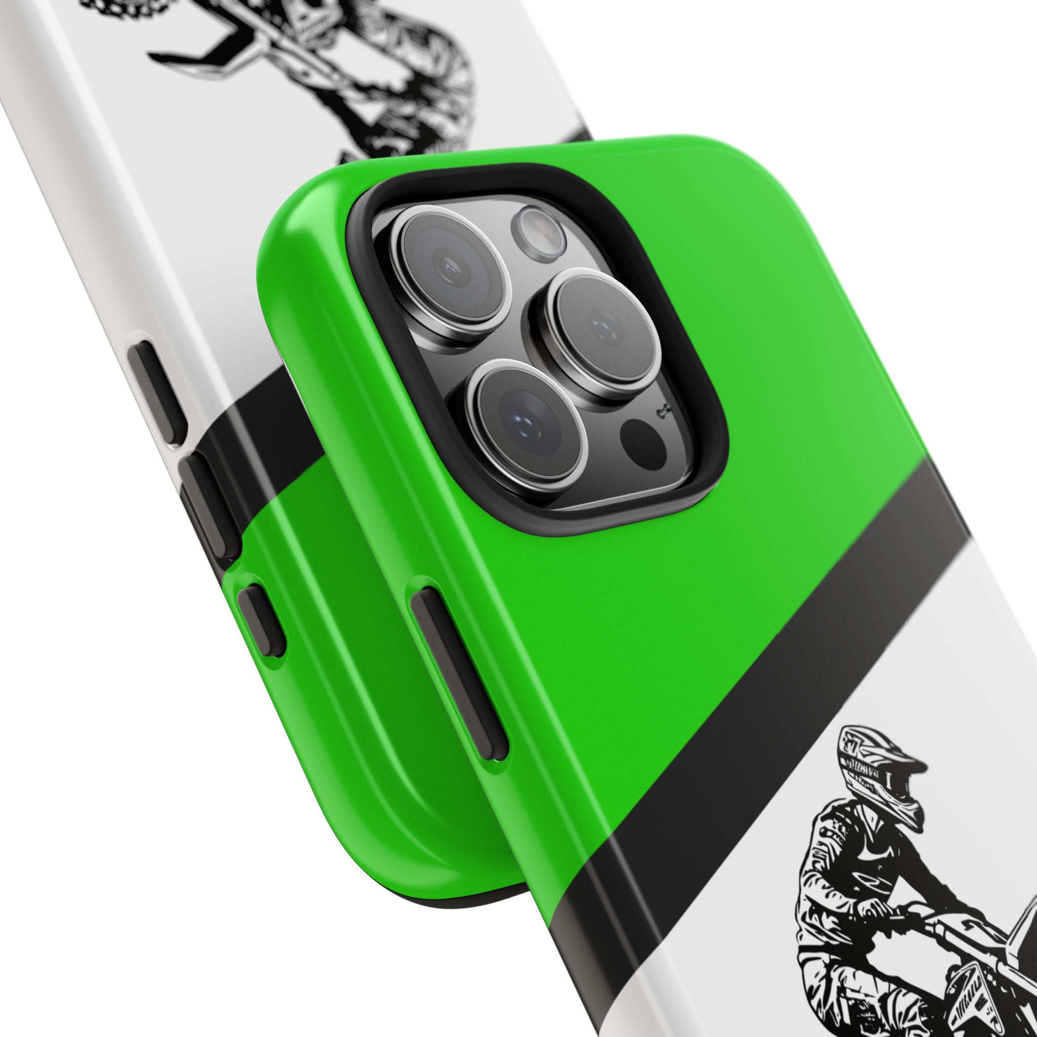 Kawi Dirt Bike Tough Phone Case — Protective Motocross Rider Cover