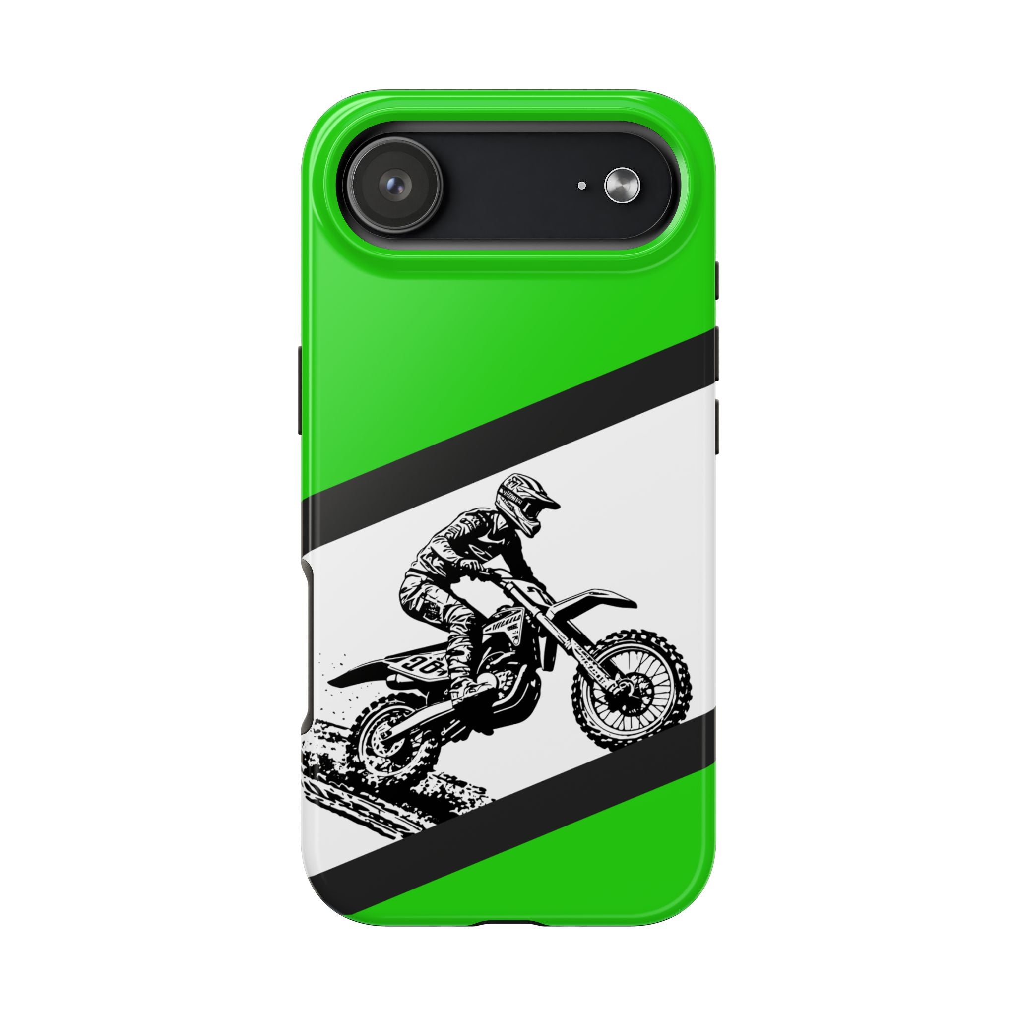 Kawi Dirt Bike Tough Phone Case — Protective Motocross Rider Cover
