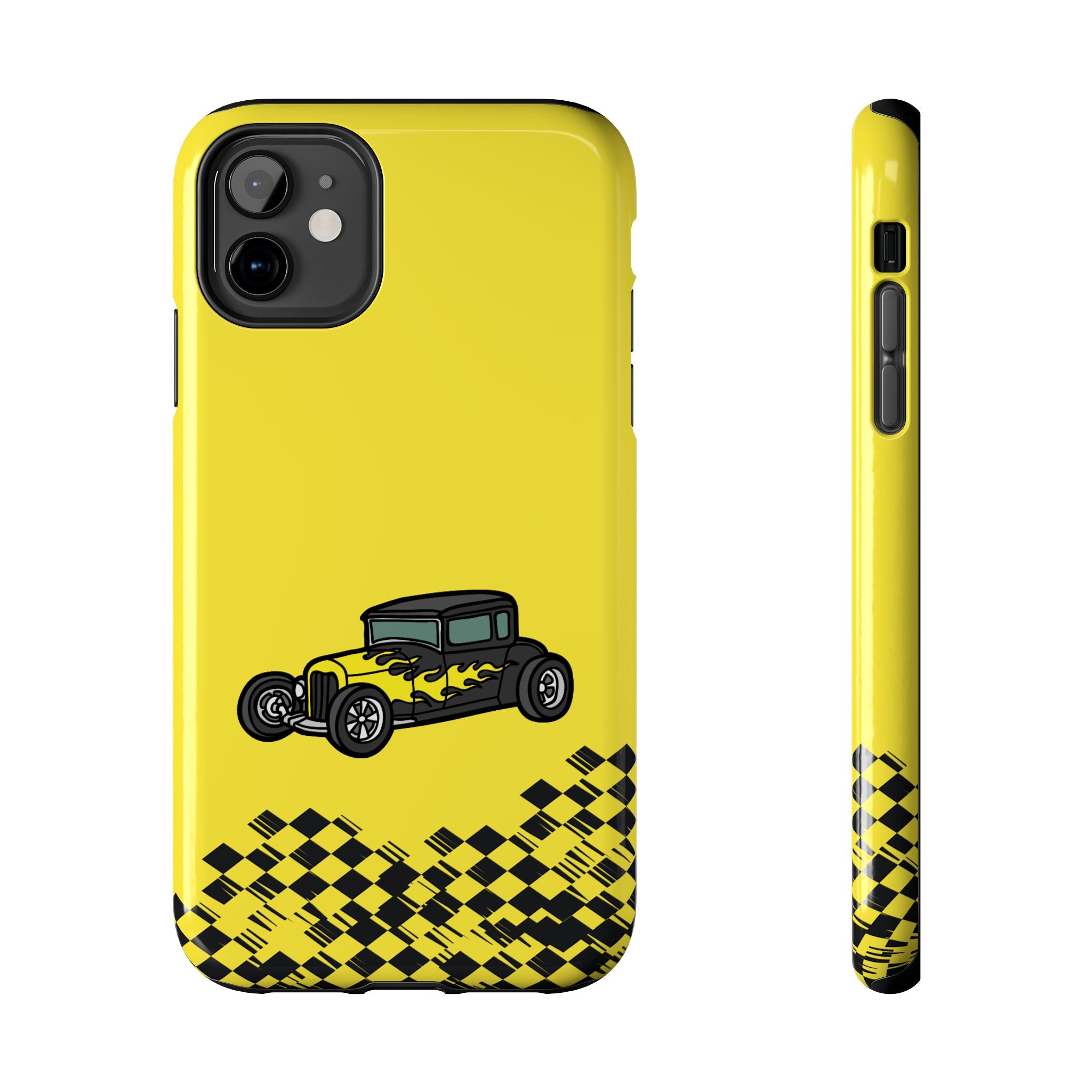 Yellow Classic Car Phone Case — Retro Vintage Auto Protective Cover