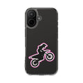 Pink Dirt Bike Magnetic Clear Impact Case