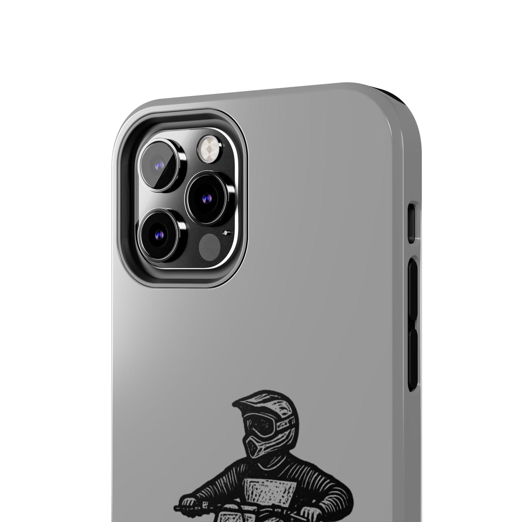 Grey Dirtbike Tough Phone Case