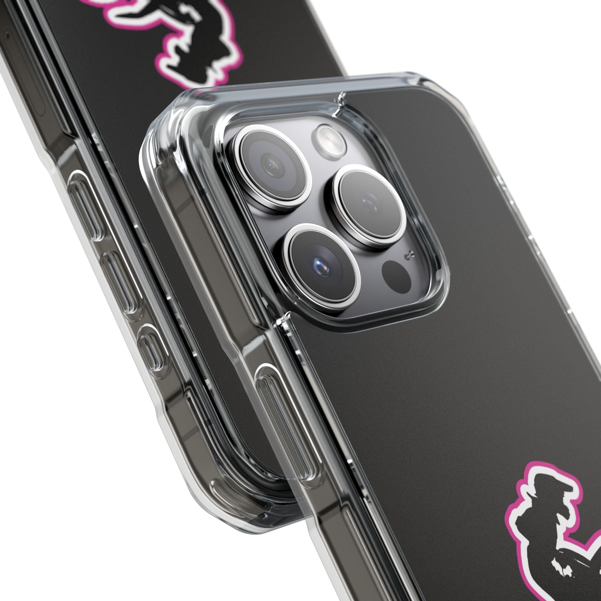 Pink Dirt Bike Magnetic Clear Impact Case
