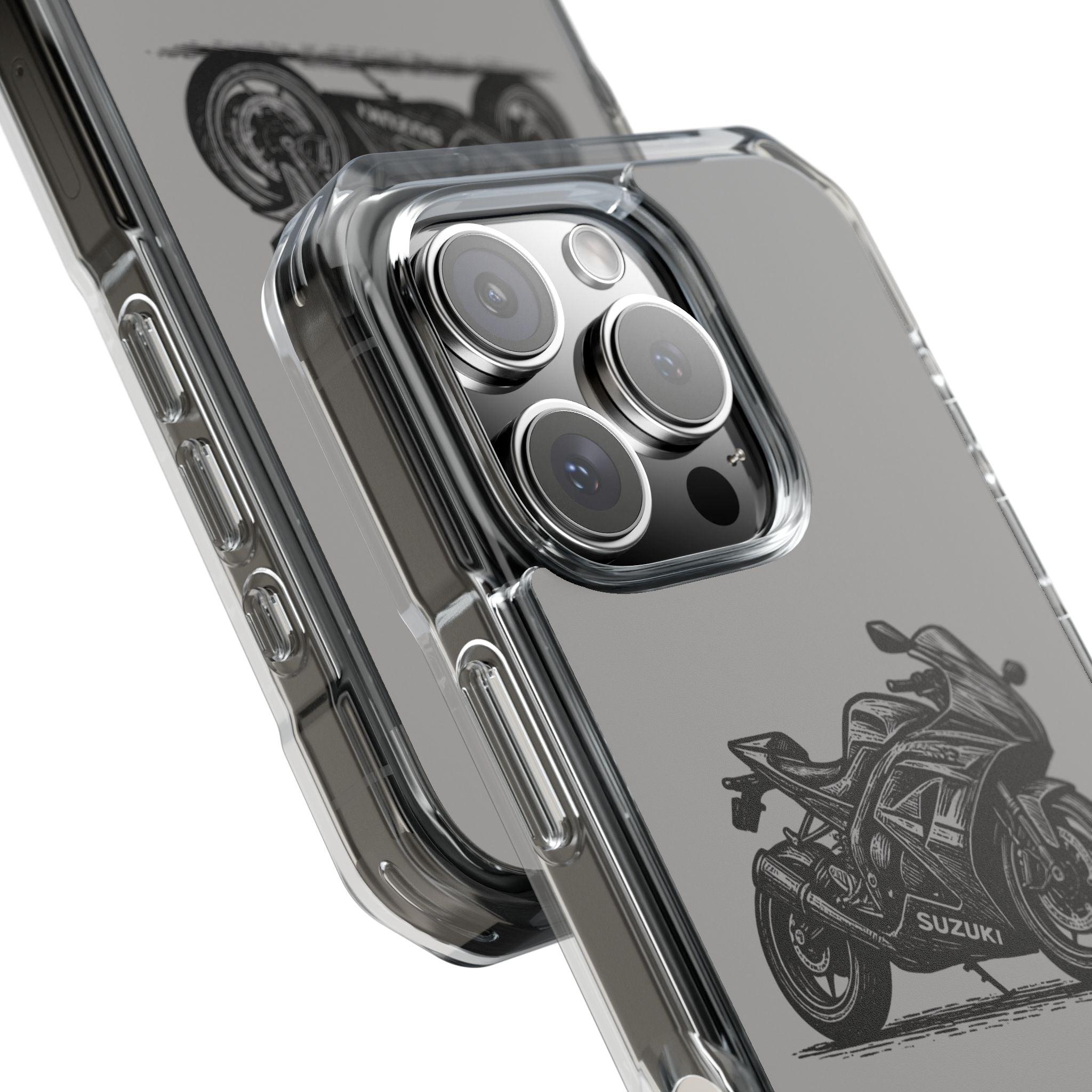 Suzuki Linocut Phone Case — Clear Magnetic Impact Case