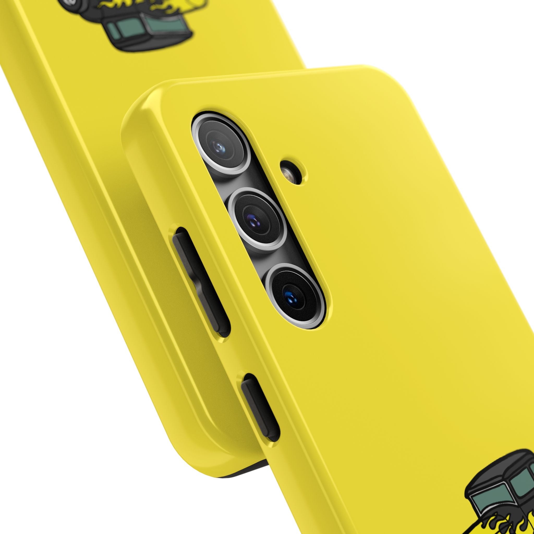 Yellow Classic Car Phone Case — Retro Vintage Auto Protective Cover