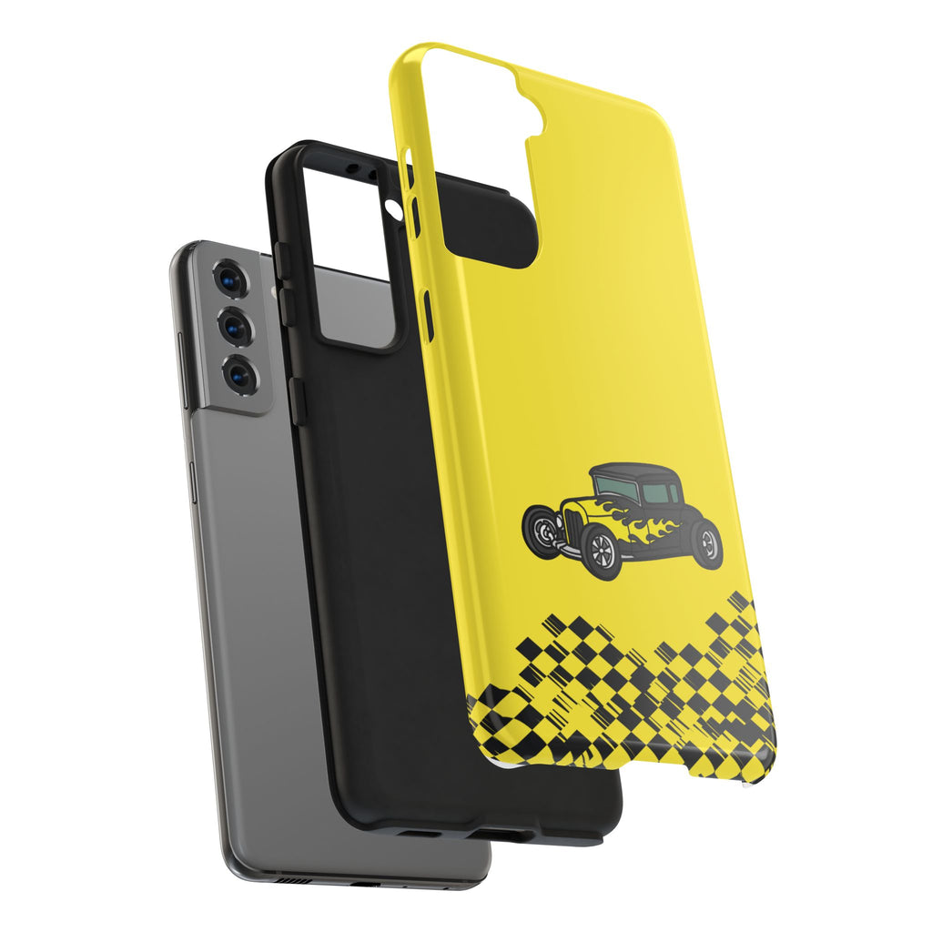 Yellow Classic Car Phone Case — Retro Vintage Auto Protective Cover